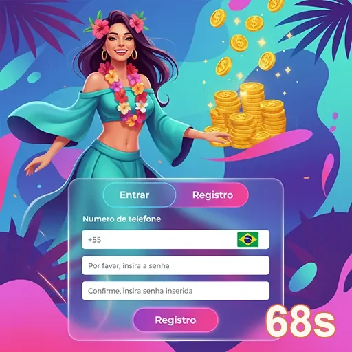 Ilustração de Desfrute da Experiência de Cassino Online com a 68s